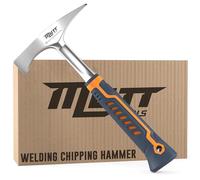 Mutt Tools - Martillo de soldadura de peso de cabeza de 14 onzas, martillo de escoria profesional para soldadores, herramienta de impacto de acero forjado para trabajos de metal, martillo de soldadura
