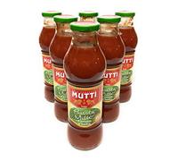 Mutti Passata - Puro de tomates con albahaca, 6 unidades (0,7 l)