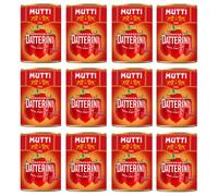 Mutti Pomodorini Datterini Datterini - Lote de 12 tomates cherry (sabor dulce, forma alargada, salsa italiana, tomates, 400 g)