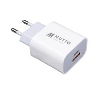 MUTTO Cargador USB C, 20W Carga Rápida Enchufe Cabeza Cargador Tipo C + USB A para A-pple - Enchufe USB C, Base Adaptador de Corriente Doble de i-Phone 17 16 15 14, Samsung, Xiaomi, iPad, Tablet