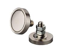 Mutuactor 4 Pcs imanes neodimio redondo potentes,Fuerza de tracción magnética vertical 23 kg,D30mm Con perno roscado macho M6,Apto para luces LED fijas ycámaras,Herramientas,Bricolaje,Cocina,Industria