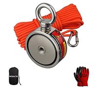 MUTUACTOR - Combinado con potentes imanes, fuerza de tracción de 320kg,imán de recuperación de neodimio N52, cuerda duradera de 20m,para pesca y recuperación magnética