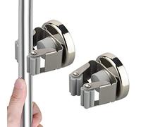 MUTUACTOR Gancho magnético robusto, portaescoba magnética fuerte soporte de pared, sin taladrar, puerta de escoba móvil para almacenamiento y gestión de herramientas de lavado de cocina de garaje