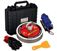 MUTUACTOR Industrial Fishing Magnet 2100lb Strength with Safty Gloves, Neodymium Fishing Magnet kit Heavy Duty with 49 feet Rope for Recovery and Salvage Fishing Under Water. …