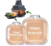 mutvle Forros para freidora de aire Ninja Crispi, desechables, 250 piezas, antiadherentes, hojas de pulpa de madera