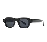 MUTYNE Gafas de sol clásicas con montura cuadrada pequeña para hombre y mujer, estilo retro, de lujo, para conducir al aire libre, a la moda, para fiestas, con protección UV400 (negro y gris).