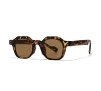 MUTYNE Gafas de sol cuadradas de moda para mujer, con protección UV400, con degradado, remaches punk para hombre (C3 Leopard Tea)