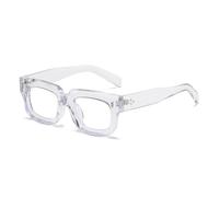 MUTYNE Gafas de sol cuadradas pequeñas de moda para mujer, estilo retro con remaches, para hombre y mujer, con lentes oceánicas transparentes, con protección UV400, estilo punk (transparentes)