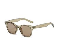 MUTYNE Gafas de sol cuadradas retro de gelatina color mujer, con protección UV400, remaches de moda para hombre, estilo punk (té verde claro)