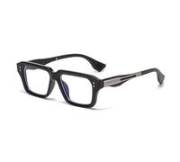 MUTYNE Gafas de sol cuadradas retro para mujer, con degradado, UV400, lentes transparentes a la moda para hombre, montura con remaches (negro, plateado y transparente).