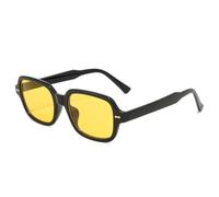 MUTYNE Gafas de sol cuadradas vintage Mujer Moda Gafas de sol retro Gafas de espejo amarillas femeninas, amarillo negro