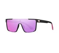 MUTYNE Gafas de sol de media montura de moda con revestimiento de espejo, populares gafas de conducción UV400 (espejo morado)