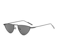 MUTYNE Gafas de sol de moda con montura pequeña, estilo ojo de gato, de metal, para mujer, de lujo, estilo punk, para hombre, para viajes al aire libre, UV400 (negro y gris)