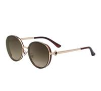 MUTYNE Gafas de sol de moda con montura redonda grande para mujer, de lujo, de metal, estilo punk, para hombre, para viajar en verano, con protección UV400 (dorado, gris té)