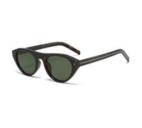 MUTYNE Gafas de sol de ojo de gato color caramelo para mujer, gafas de sol ovaladas a la moda con remaches (verde leopardo)