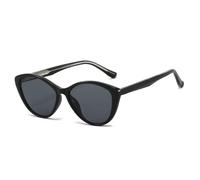 MUTYNE Gafas de sol estilo ojo de gato para hombre, con protección UV400, lentes ovaladas, estilo punk para mujer (negro)