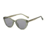 MUTYNE Gafas de sol estilo ojo de gato para hombre, con protección UV400, lentes ovaladas, estilo punk para mujer (verde y negro)