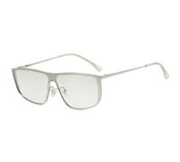 MUTYNE Gafas de sol estilo punk para mujer, estilo vintage con montura metálica, para hombre y mujer, para viajes al aire libre, con protección UV400 (plateadas).