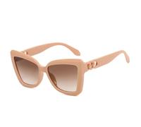 MUTYNE Gafas de sol estilo retro con montura grande y diseño de ojo de gato para mujer, de lujo, para hombre, para conducir al aire libre y viajar, con protección UV400 (caqui té)