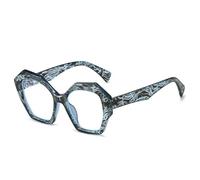 MUTYNE Gafas de sol geométricas extragrandes para mujer y hombre, montura gruesa, gafas de moda con protección UV, ligeras, cómodas, con forma poligonal moderna, C7, talla única.