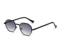 MUTYNE Gafas de sol hexagonales de moda para mujer, con protección UV400 y degradado para hombre (gris degradado)
