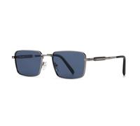 MUTYNE Gafas de sol modernas con montura cuadrada de metal retro para hombre, gafas de sol grandes para fotografía callejera para mujer (azul)