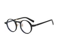 MUTYNE Gafas de sol modernas con montura redonda y diseño de uñas de arroz para mujer, estilo punk de lujo para hombre, para viajes de verano, con protección UV400 (negro transparente).