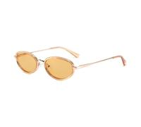 MUTYNE Gafas de sol ovaladas con montura metálica para hombre y mujer, ligeras, con almohadillas nasales cómodas, estilo clásico y moderno, C2, talla única.