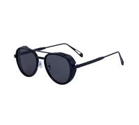 MUTYNE Gafas de sol ovaladas para hombre, patillas metálicas, estilo retro punk, protección UV400 (C1)