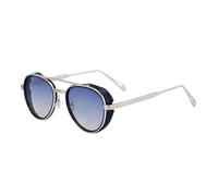 MUTYNE Gafas de sol ovaladas para hombre, patillas metálicas, estilo retro punk, protección UV400 (C7)