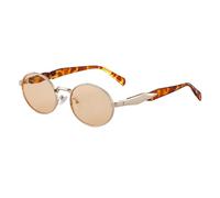 MUTYNE Gafas de sol ovaladas para hombre y mujer, diseño de montura metálica, protección solar retro de doble haz para conducir, UV400 (C7)