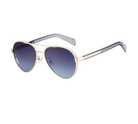 MUTYNE Gafas de sol ovaladas para hombre y mujer, montura metálica, para conducir, protección UV400 (C6)