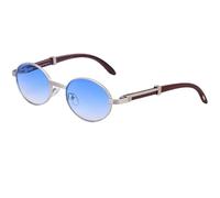 MUTYNE Gafas de sol ovaladas para hombre y mujer, patillas ajustables, protección UV400 retro (C2)