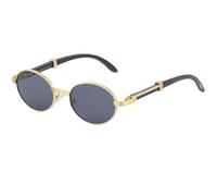 MUTYNE Gafas de sol ovaladas para hombre y mujer, patillas ajustables, protección UV400 retro (C9)
