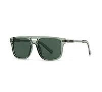 MUTYNE Gafas de sol para hombre, estilo retro con doble puente y montura cuadrada (verde)