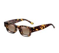MUTYNE Gafas de sol para hombre, gafas de sol con montura pequeña, gafas masculinas Punk Hip Hop UV400, gafas amarillas negras, gafas para conducir al aire libre, leopardo
