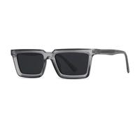 MUTYNE Gafas de sol para hombre y mujer, montura cuadrada (gris ahumado)