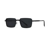 MUTYNE Gafas de sol rectangulares de moda para mujer, estilo retro, con remaches, estilo punk, con protección UV400 (C1, negro)