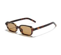 MUTYNE Gafas de sol rectangulares pequeñas de moda para mujer, con protección UV400, estilo leopardo, estilo punk (C5 Leopard Tea)