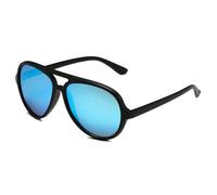 MUTYNE Gafas de sol retro en forma de lágrima para hombre y mujer, color negro mate, doble puente, montura extragrande, gafas de sol clásicas para uso diario al aire libre, C4, talla única