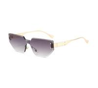 MUTYNE Gafas de sol sin montura estilo ojo de gato para hombre y mujer, gafas geométricas sin montura, montura metálica hueca, polígono, gafas de moda, C4, talla única