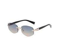 MUTYNE Gafas de sol sin montura para hombre, diseño retro, protección UV400 (C5)