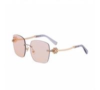 MUTYNE Gafas de sol sin montura para mujer, patillas de metal, cristales con protección UV (C4)