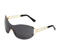 MUTYNE Gafas de sol sin montura tipo pantalla para hombre y mujer, una pieza, ligeras, a la moda, con protección UV, estilo urbano, C3, talla única
