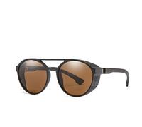 MUTYNE Gafas de sol Steampunk de moda para mujer y hombre, gafas retro, gafas redondas abatibles, gafas vintage steam punk, C6, talla única