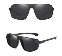 MUTYNE Gafas de sol Steampunk Hombre Mujer Gafas retro Gafas de sol cuadradas Hombre Mujer Steam Punk Gafas de moda vintage, 1, Talla única