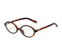 MUTYNE Gafas ovaladas Lentes transparentes Montura de gafas vintage Mujeres Hombres Decoración redonda de leopardo retro, Negro, Talla única