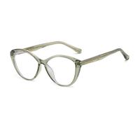 MUTYNE Gafas vintage de ojo de gato con montura de gelatina de color para mujer, lentes transparentes a la moda para hombre y mujer (verde transparente)