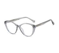 MUTYNE Gafas vintage de ojo de gato con montura de gelatina de color para mujer, lentes transparentes a la moda, montura con remaches para hombre (gris transparente)
