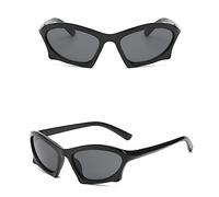 MUTYNE Moda Punk Gafas de sol Mujer Deporte Gafas de sol Goggle Hombres Tendencias Polígono Anteojos Wrap Around Eyewear Shades, 1, talla única